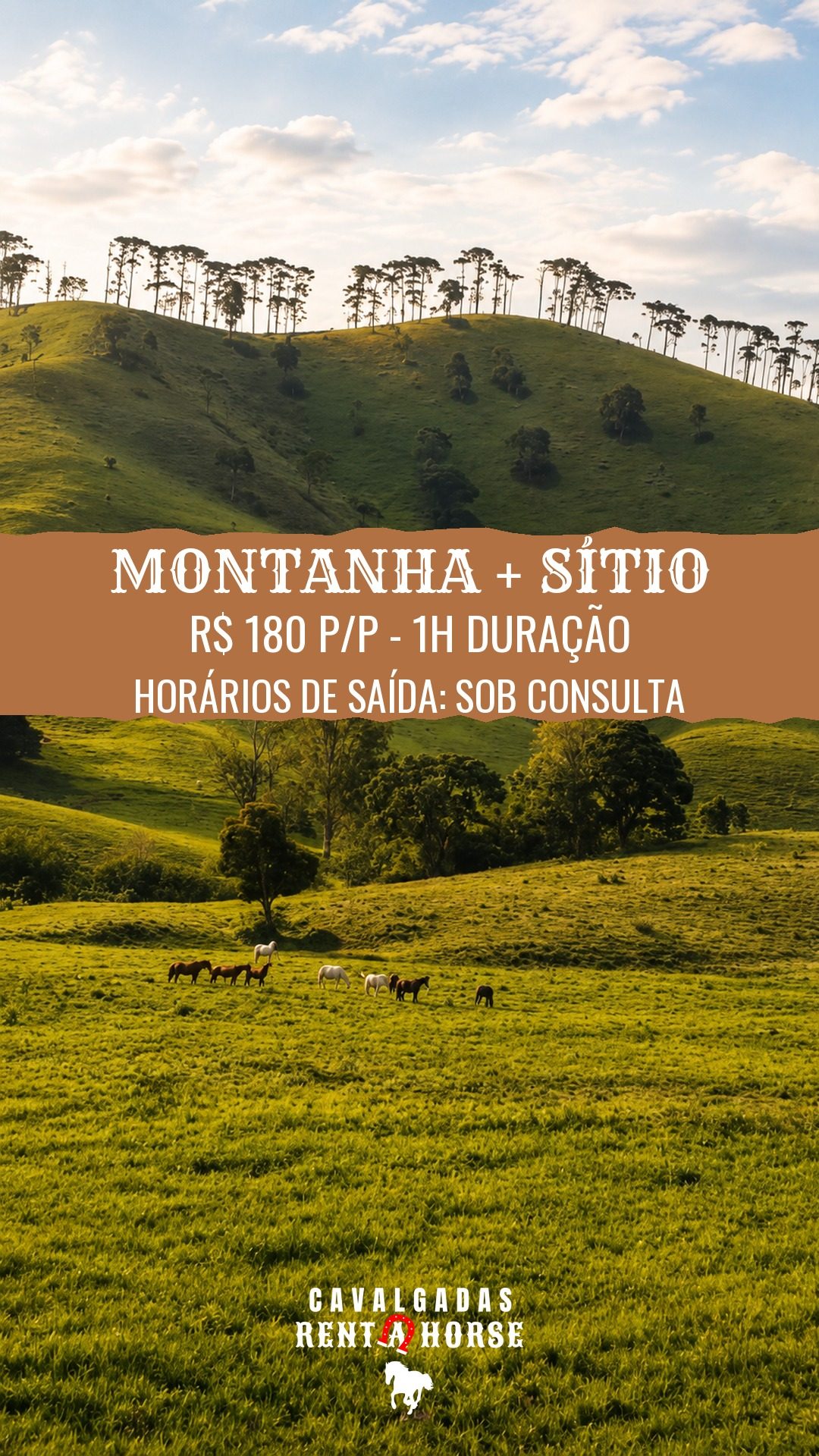 Passeio Montanha + Sítio — R$ 180